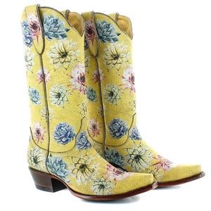 Old Gringo Sagauro Flower Yellow 13” Cowboy Boot